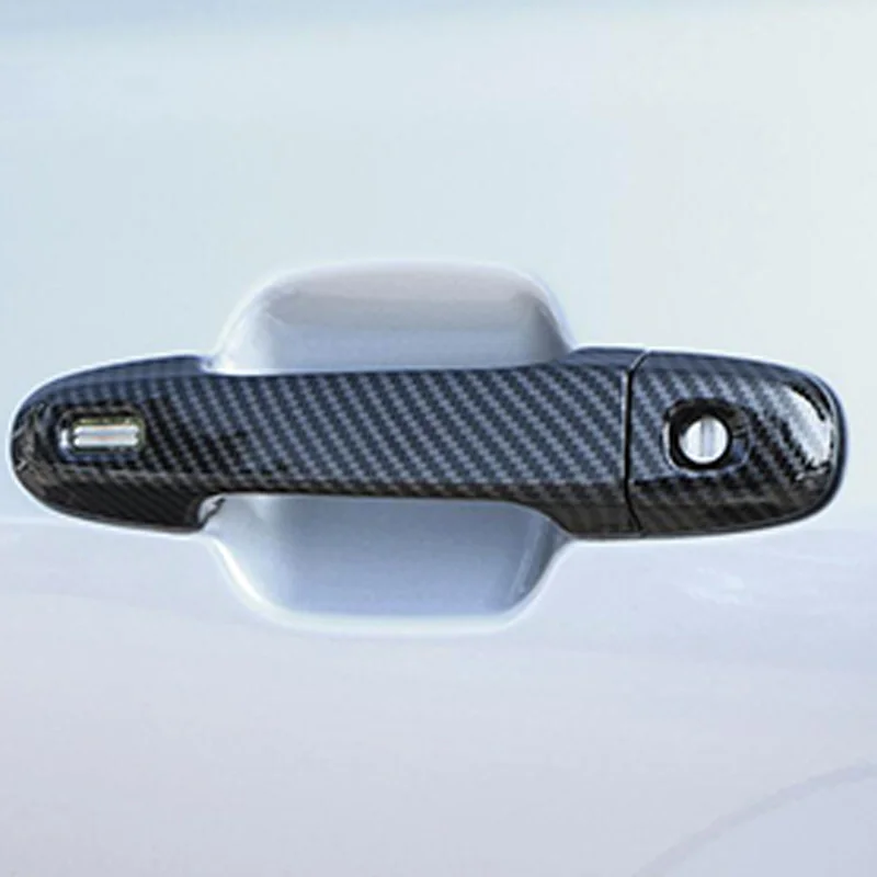 Car Styling Accessories Side Door Handle Frame Trim Abs For Subaru Forester Carbon Fiber Style