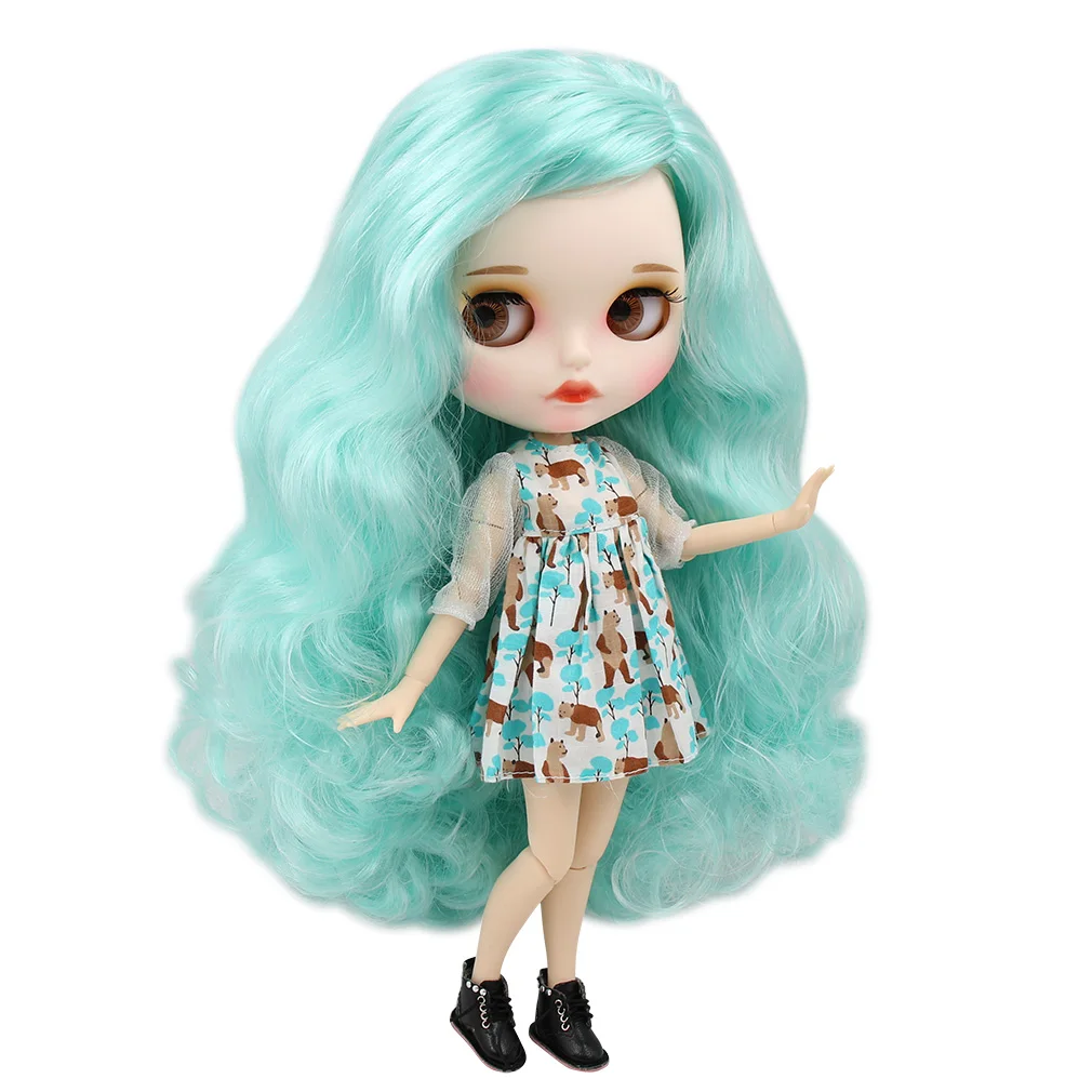 Ледяная кукла DBS Blyth 1/6 bjd шарнирное тело Мятные волосы матовое лицо игрушка BL4268/136