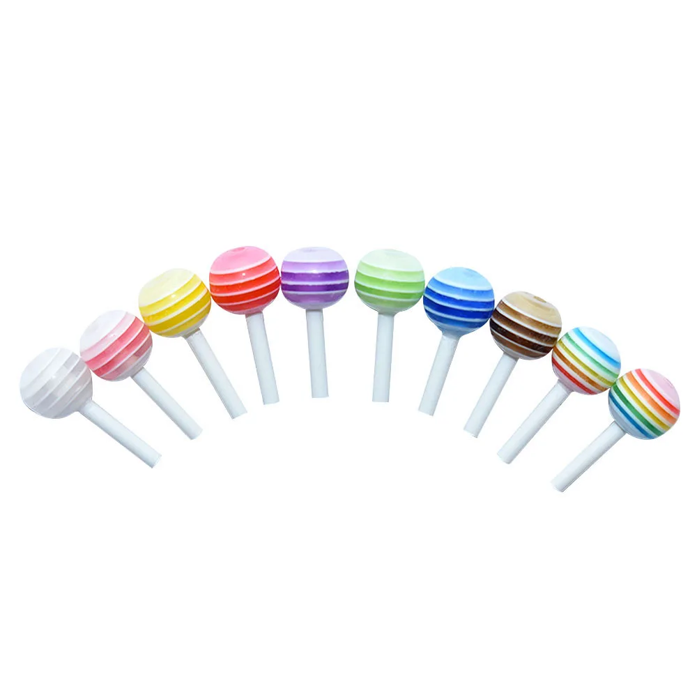 20pcs MIni Simulation Rainbow Lollipop 1:12 Dollhouse Miniature Pretend Food for Dolls Kitchen Toys Accessories 15*7mm 2