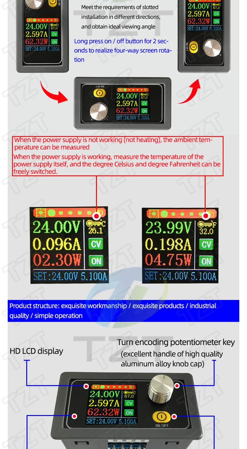 1/2/5 Stück XYS3580 DC-DC Buck-Boost-Wandler CC CV 0,6-36V 5A Leistungsmodul Einstellbares Geregeltes Labor-Netzteil – Detail 3