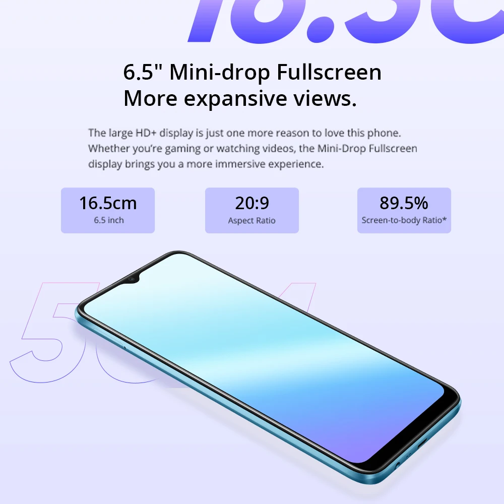 realme C21 Smartphone Helio G35 Octa Core 6.5'' inch Screen 5000mAh Massive Battery 3-Card Slot 13MP Camera Russian Version