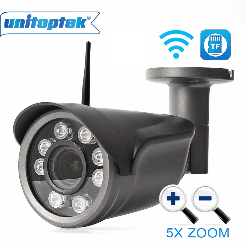 HD 1080P безопасности wifi ip-камера 5X оптический зум Wi-Fi IR 20 м Открытый водонепроницаемый Пуля Беспроводная CCTV камера s TF слот для карты