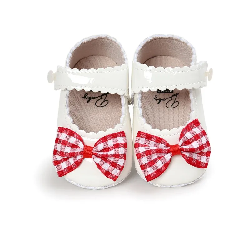 Для маленьких девочек обувь прекрасная Bowknot кожаные туфли Анти-скольжения сникерсы на мягкой подошве для детей ясельного возраста; для детей 0-12 месяцев