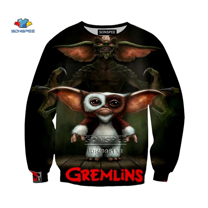 9 SONSPEE 3d принт для мужчин и женщин фильм Gremlins Толстовка «монстры» Harajuku толстовки повседневные Хип-хоп Молодежные топы с длинными рукавами A1036 - Цвет: 9