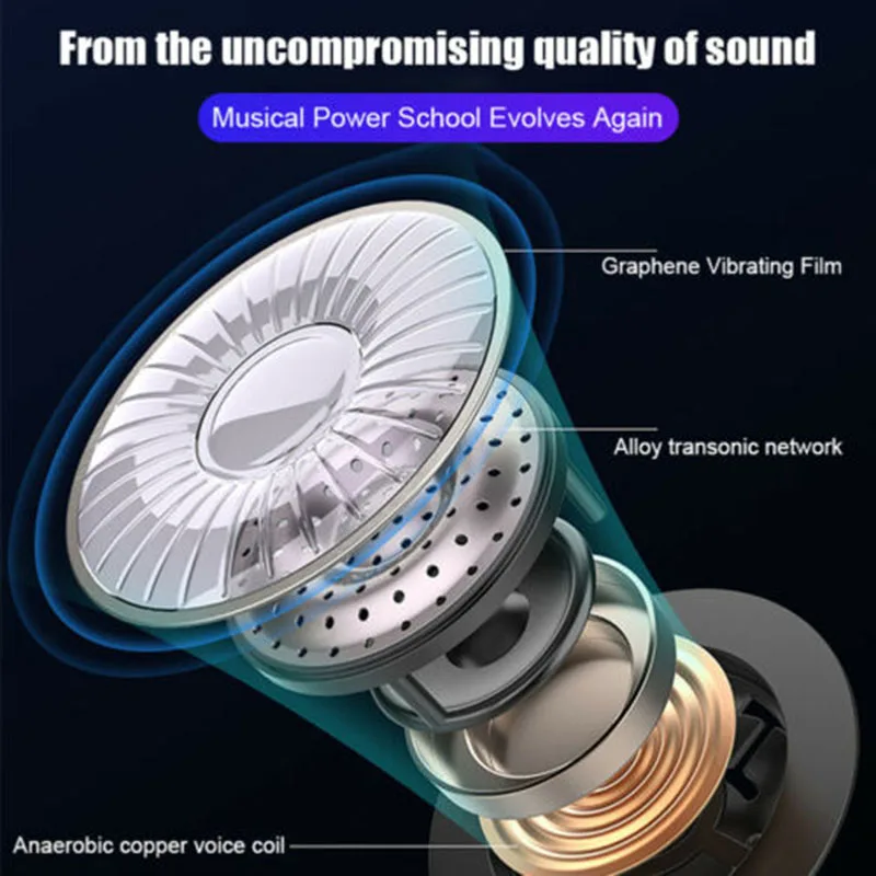 TWS Bluetooth V5.0 наушники беспроводные стерео спортивные наушники гарнитура сенсорный наушник