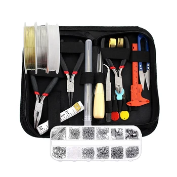 

Jewelry Making Tools Kit Beading Wire Open Jump Rings Plier For Findings Starter