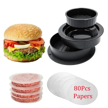 

Hamburger Press Meat Pie Press Stuffed Burger Mold Maker With Baking Paper Liner Beef Press Patty Mold Mould Tool Breakfast