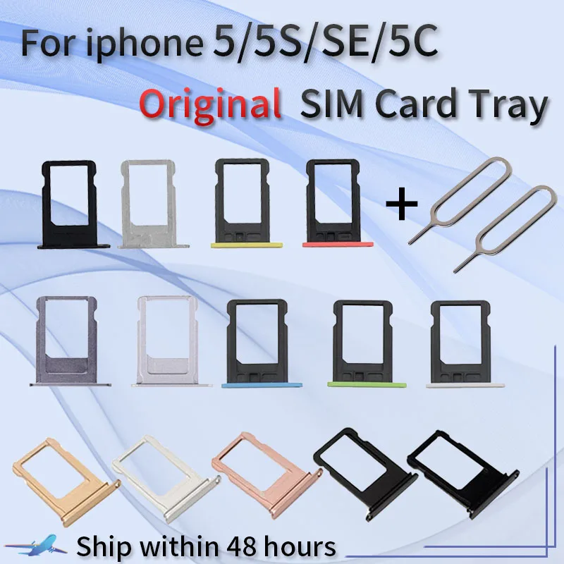 Bandeja para tarjeta Sim, soporte con ranura para iphone 5, 5C, 5S, 5G, SE, 5SE, pieza de repuesto, adaptador de tarjeta SIM, color negro y blanco, novedad