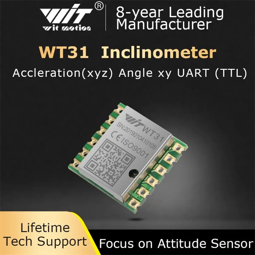 WitMotion WT31N AHRS 3-осевой модуль Цифровой Инклинометр акселерометр измерение угла