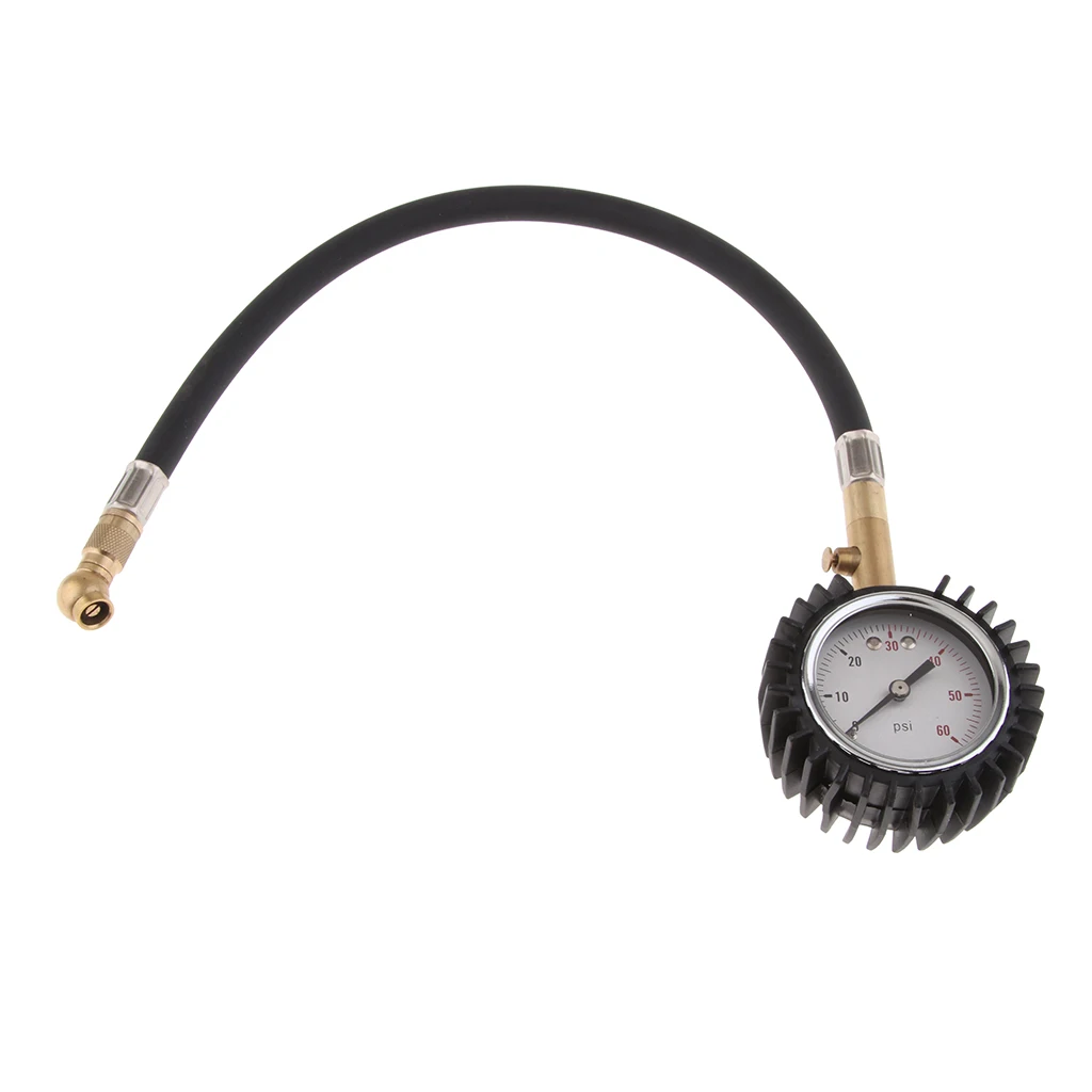 Tyre Air Inflator Pressure Gauge 0-60Psi for Motorcycle Car Motorbike Truck