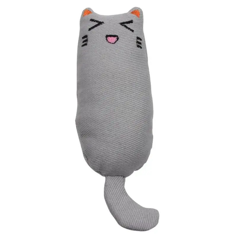 Серый Зуб шлифовальный Catnip игрушка интерактивный питомец кошка жевательные когти игрушки для укуса большого пальца - Цвет: Серый