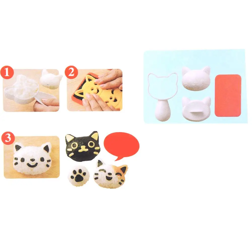 Форма для рисовых шариков Набор мультяшных кроликов набор для суши Bento аксессуары Форма для риса морские водоросли кухонные инструменты Bento форма для суши