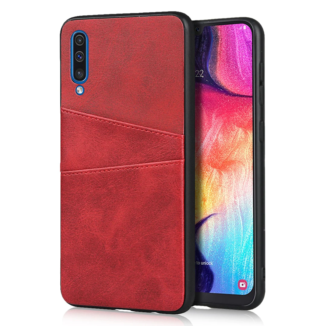 Red DongTao CK Из искусственной кожи чехол-портмоне с отделением для карт чехол для samsung Galaxy A50 A70 A30 A20 принципиально Примечание 10 S10 S9 S8 плюс S10e A10 A20e силиконовая рама - Цвет: Red DongTao CK