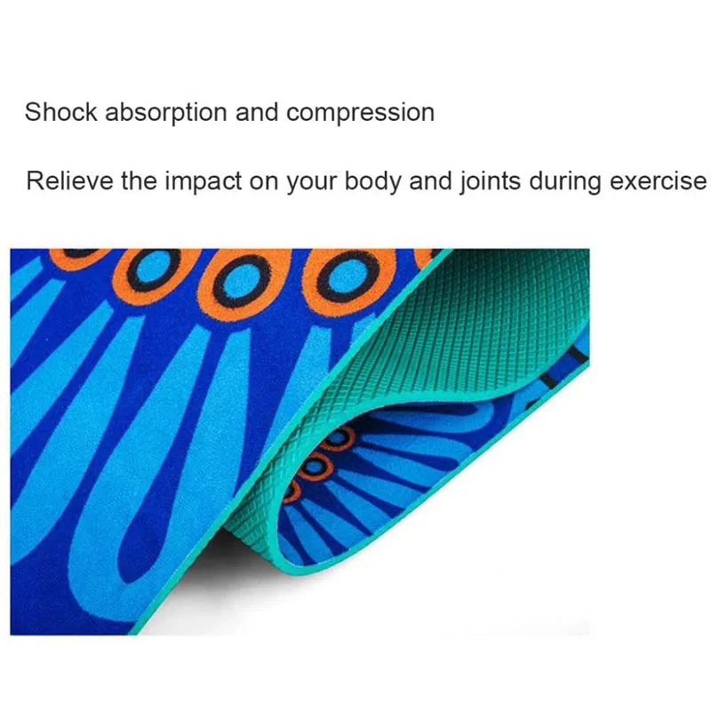 Non-Slip Slimming 5MM Lotus Pattern Suede TPE Yoga Mat Pads Exercise Fitness Gymnastics Mat Body Building Esterilla Pilates Yoga