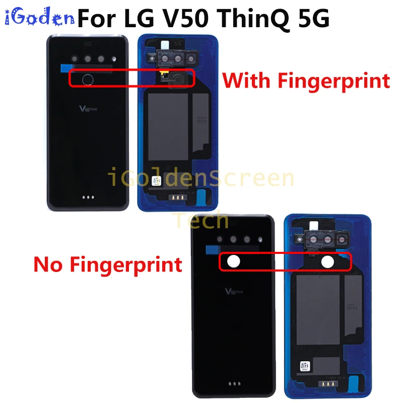 Чехол со стеклянным корпусом для LG V50 ThinQ задняя крышка аккумулятора панель