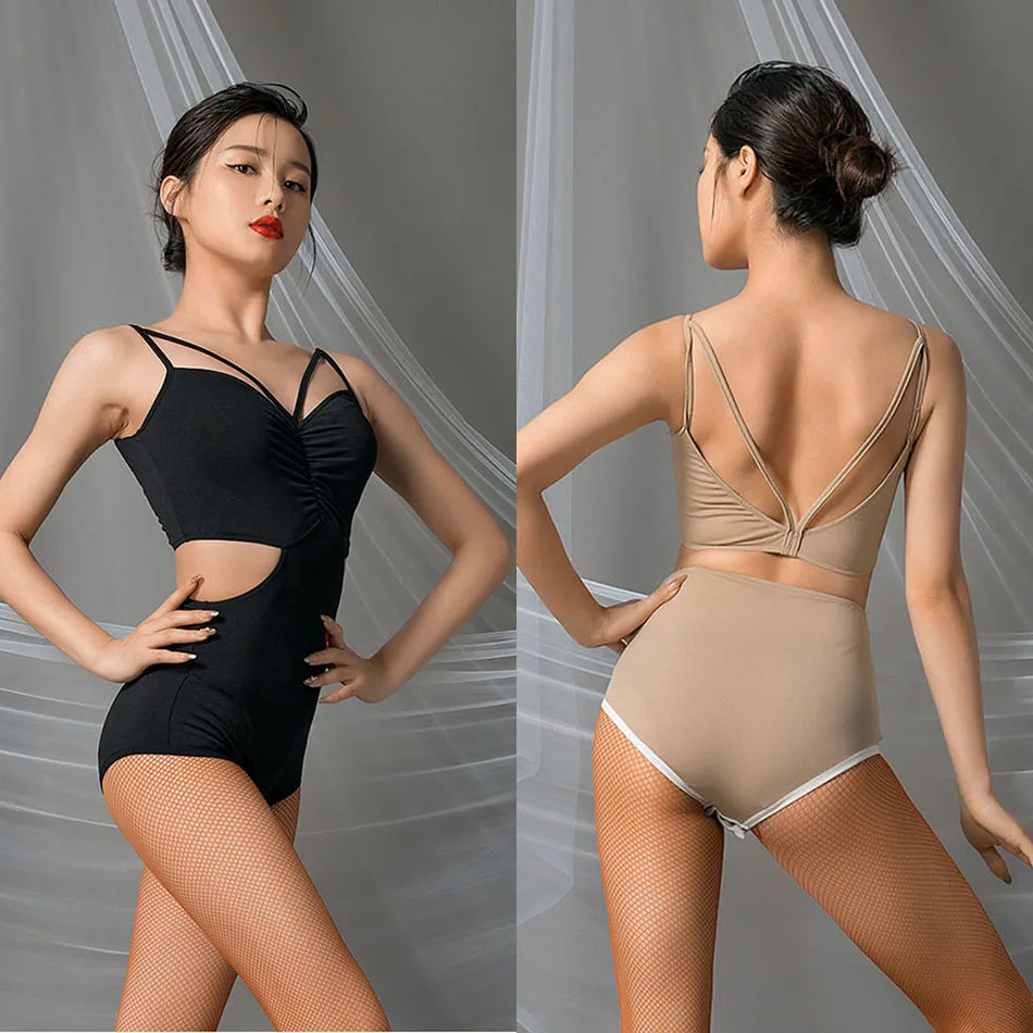 Платье для латиноамериканских танцев Женский Топ в полоску с открытыми плечами