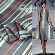 Шелковая ткань с радужной полосой для женского платья 140 см 13momme органза модная ткань для рукоделия шитья 19 Весна Лето Новинка