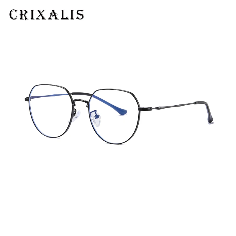 C3 BLACK CRIXALIS, необычные очки, оправа, женские очки, Ретро стиль, близорукость, оптические оправы для мужчин, металл, анти-синий светильник, линзы, очки - Цвет оправы: C3 BLACK