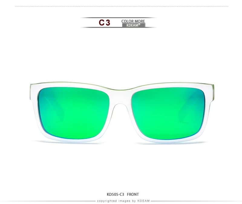 KDEAM для мужчин поляризационные солнцезащитные очки спортивные сумасшедшие цвета солнцезащитные очки Elmore Блокировка-УФ-оттенки с коробкой