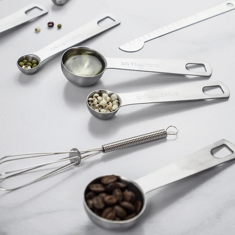 Kitchen Measuring Spoons Set Stainless Steel for Cooking Baking