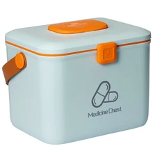Аптечка с ручкой, медицинский ящик для хранения, медицинский сундук-органайзер, пластиковая коробка для первой помощи
