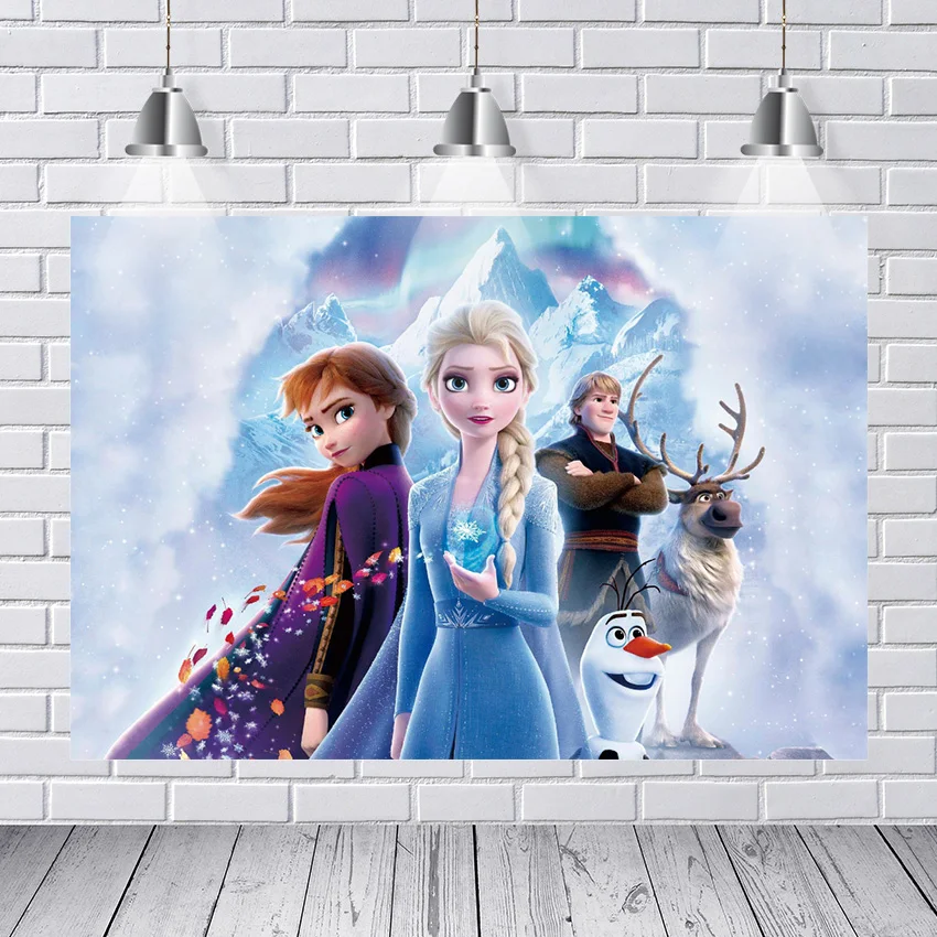 

New Frozen 2 Palace Castle Anna Princess Queen Elsa Olaf Custom Photo Studio Photography Background Backdrop Vinyl Banner