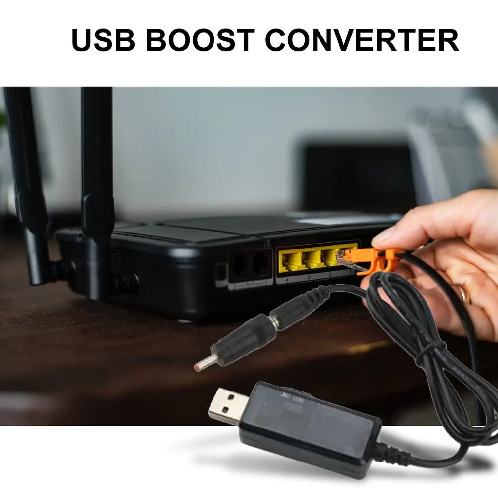 USB повышающий кабель 5 в Шаг до 9 В/12 В Регулируемый преобразователь напряжения мобильное подключение питания маршрутизатор регистратор кабель