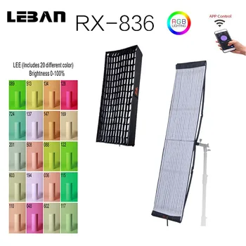 

FalconEyes RX-836 200W LED RGB Video Fotografia Light Support APP Remote Control Portable 8 Scene Modes Continuous Lighting Lamp