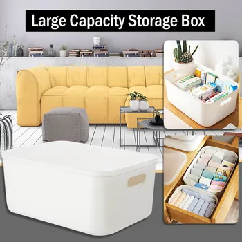 

Desktop Storage Box With Lid Storage Box Cosmetic Jewelry Finishing Box Household storage box storage tools
