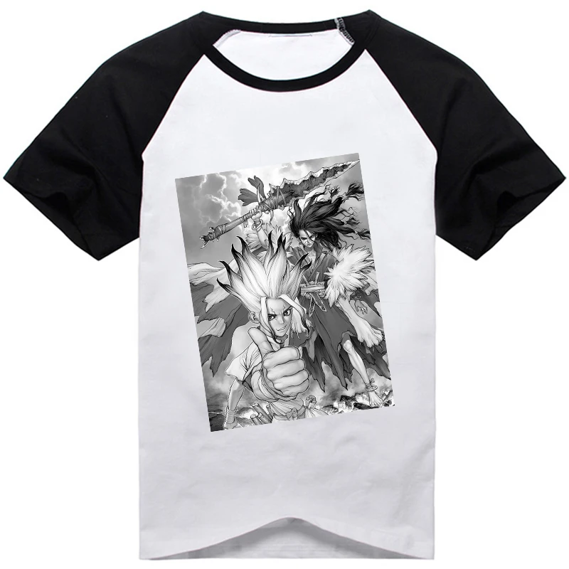 Новая футболка в стиле аниме «Доктор Стоун»; Повседневная футболка с короткими рукавами для косплея в японском стиле; Ishigami Senku Shishio Tsukasa; Модная Футболка реглан - Цвет: 18