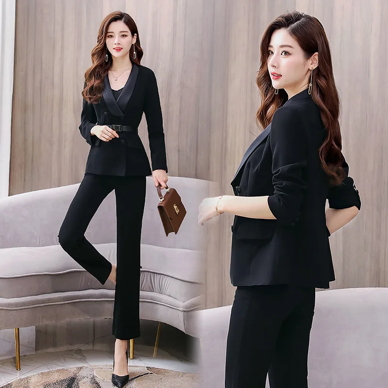 

2018 Autumn New Style Business Suit-Style Business Trousers Female Set Ol Elegant Slim Fit Slimming Two-Piece Set