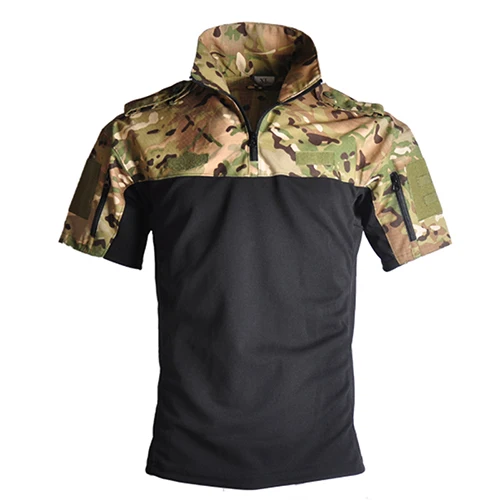 MAGCOMSEN, камуфляжные тактические футболки, мужские летние хлопковые футболки с коротким рукавом в армейском стиле, футболки для охоты, страйкбола, топы, военная одежда - Цвет: CP1