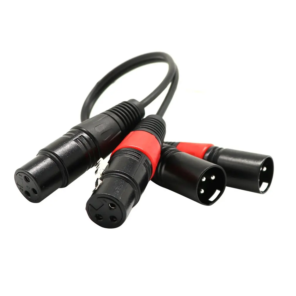 Mini Jack стерео TRS для двойного XLR 3 Pin Женский Межблочный кабель Y сплиттер соединительный кабель, шнур Кабель-адаптер