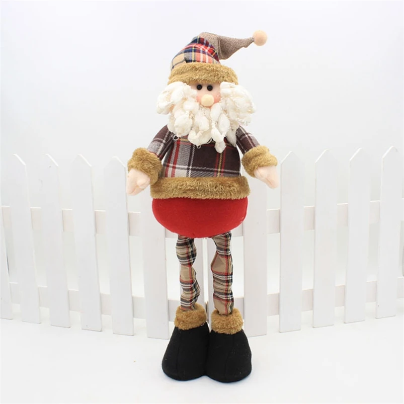 47 см выдвижной Санта-Клаус снеговик лося Рождественские куклы Рождественские украшения для дома navidad Статуэтка Рождественское украшение - Цвет: Santa Claus