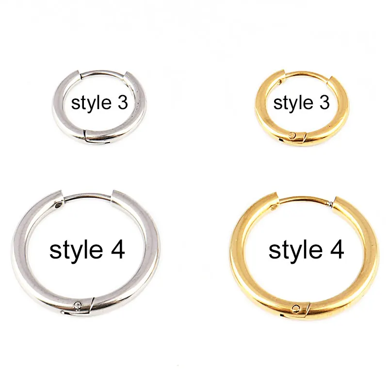 5 teile/los Hohe Qualität Edelstahl Gold Schleife Ohrringe Verschlüsse Einstellungen Basis Hoops DIY schmuck ohrring zubehör Erkenntnisse – Detail 8