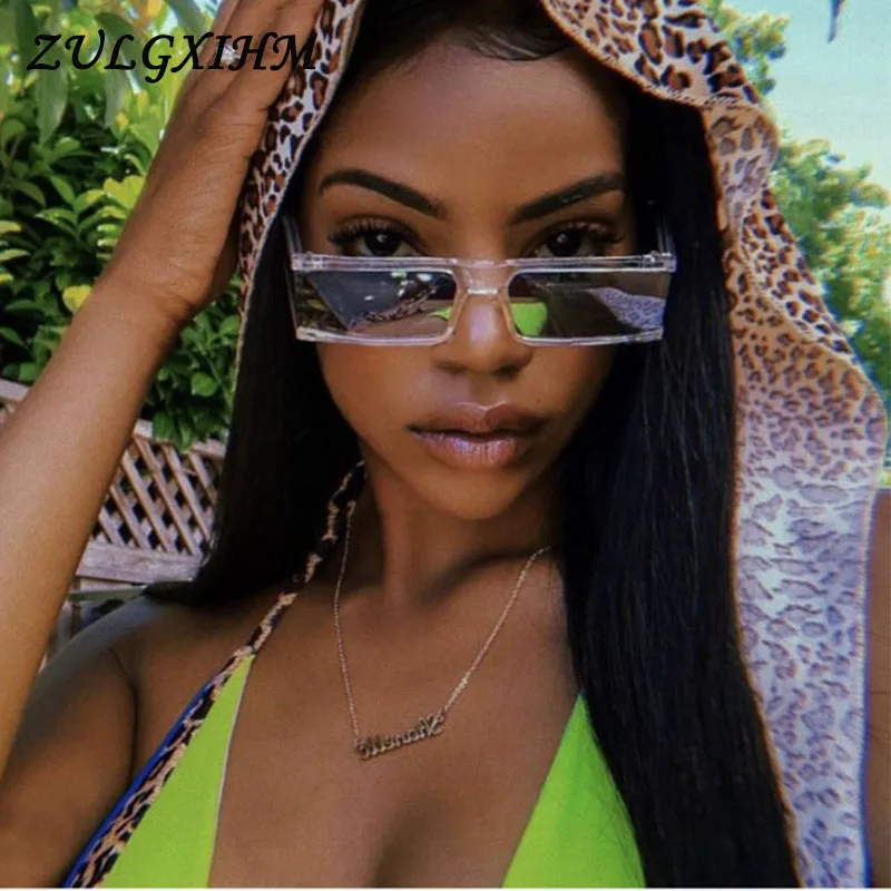 

Fashion New Women Sunglasses Plastic Frame Men Rectangular Sports Sun Glasses UV400 Goggles Driving Travel Shades Mirror