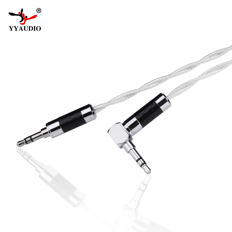 Jack Cabo de Áudio Macho para Macho Aux Cabo Puro Siver-chapeado Hi-fi Estéreo 3.5 mm Alto-falante Universal Cabo de Áudio Auxiliar 3.5 mm - Image 2