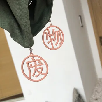 

2019 Oringinal Creative Niche design Funny Chinese character FeiWu Drop Earrings For Women Geometric Circle Pink Drop Earring