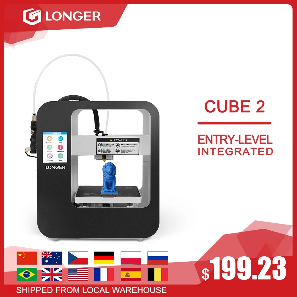 longer cube 2 3d printer