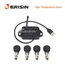 Erisin ES342 USB 4 Internal Sensor TPMS Tire Pressure Monitor for Car Stereo with Android 5.1/6.0/7.0/8.0/9.0/10.0 or Above