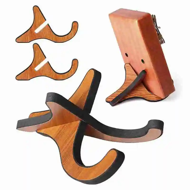 

Kalimba Place Bracket Thumb Piano Vertical Display Support Stand Fixed Mbira Portable Detachable Wooden Instrument Trestle