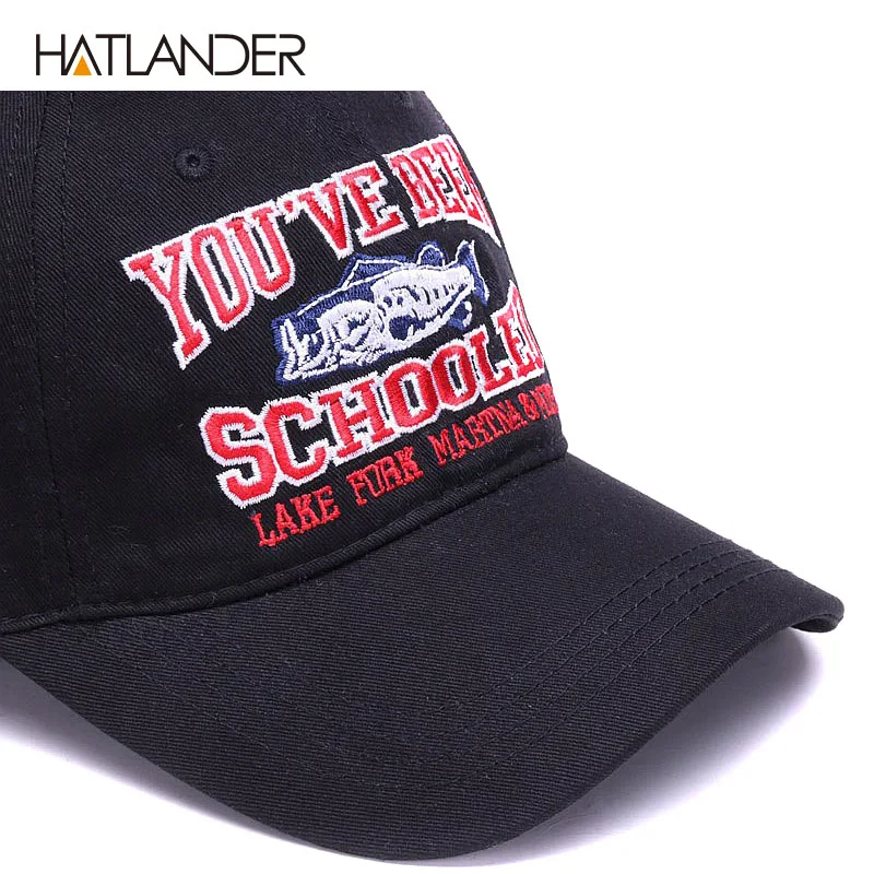 HATLANDER модные хлопковые бейсбольные кепки 6 панельные облегающие Мягкие Мужская шляпа вышивка школьная Кепка и регулируемый головной убор буквы snapback Кепка