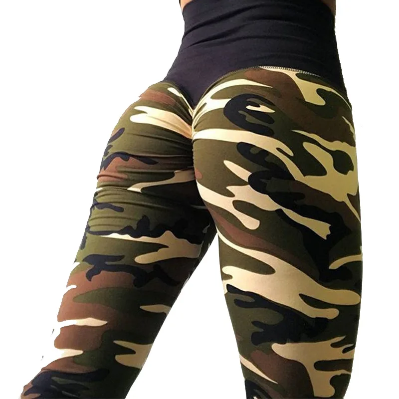 

Camouflage Sport Trousers for Women Digital Print Push Up High Waist Yoga Pants Gym Workout Fitness Running Camo Yoga Leggings