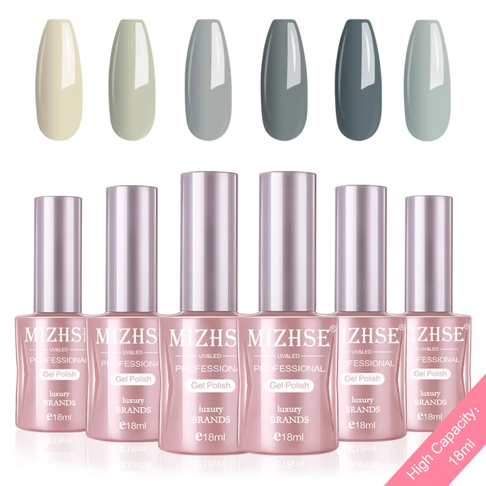 P07 MIZHSE Гель-лак набор УФ-наконечники Vernis Полупостоянный Гель-лак лаковое гелевое покрытие для ногтей длительный Чистый Цвет Гель-лак подарочная коробка - Цвет: P07