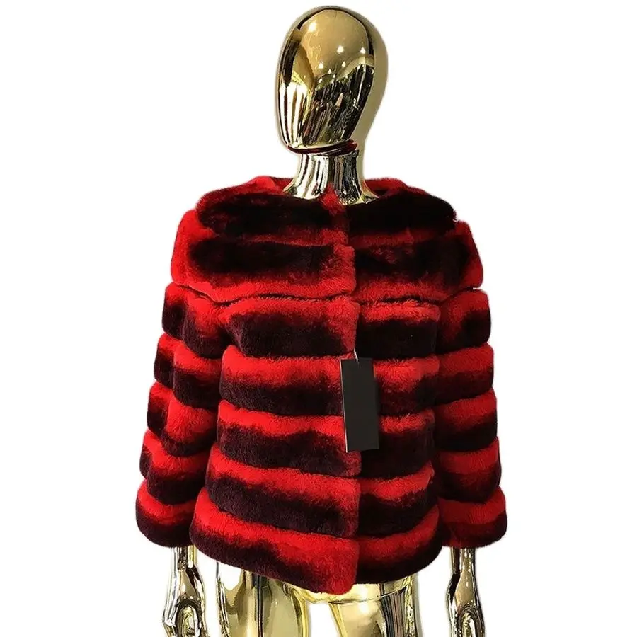 

Hot Sale Women Real Rex Rabbit Fur Coat High Quality Jacket Women Winter Warm Fashion Overcoat Custom Size And Color