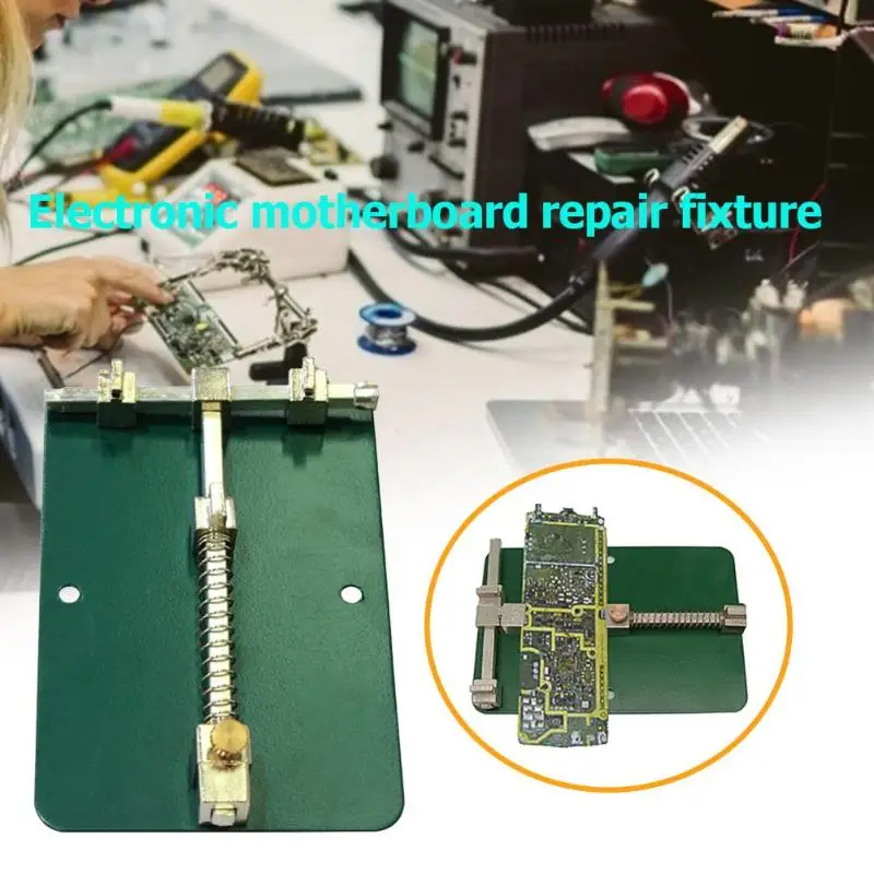 Зеленый металлический PCB фиксированный держатель паяльное приспособление Регулируемый байонет мобильный телефон монтажная плата ремонт платформы