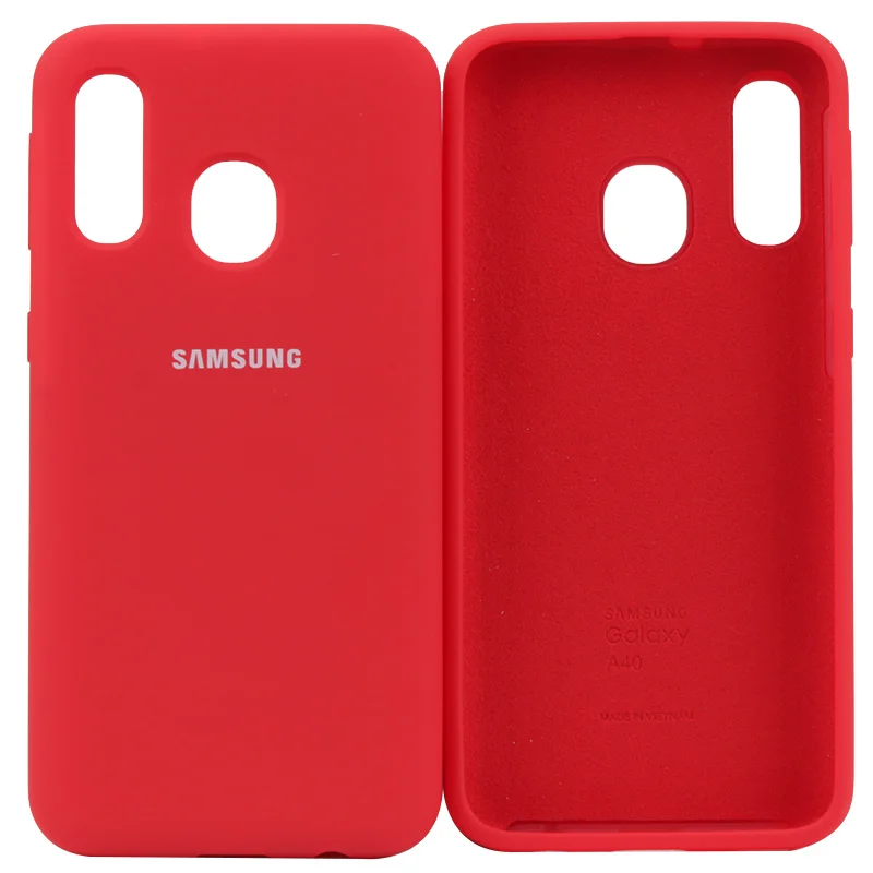 For Samsung A40 Case Liquid Silicone Soft TPU Phone Back Cover Case For Samsung Galaxy a 40 2019 A405 A405F Cover 14 Colour phone card case