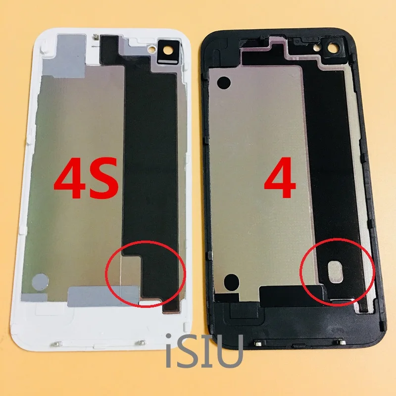 Для iPhone 4S, задняя крышка, металлический чехол, корпус батареи для iPhone 4, 4G, iP4S, iP4, мобильный телефон, запасные части для iPhone