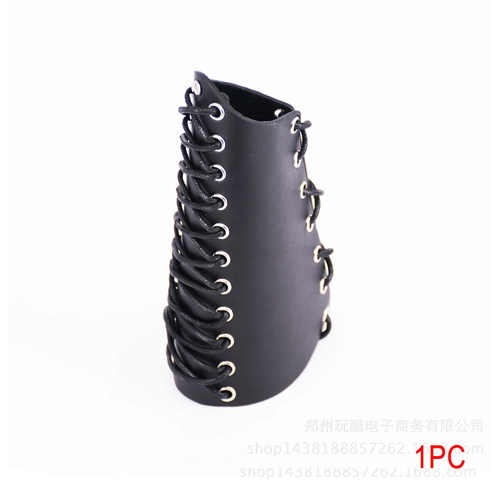 

Leather Arm Bracer Cross String Arm Armor Warrior Punk Armband Medieval Cuff Basketball Football Sports Protection #19