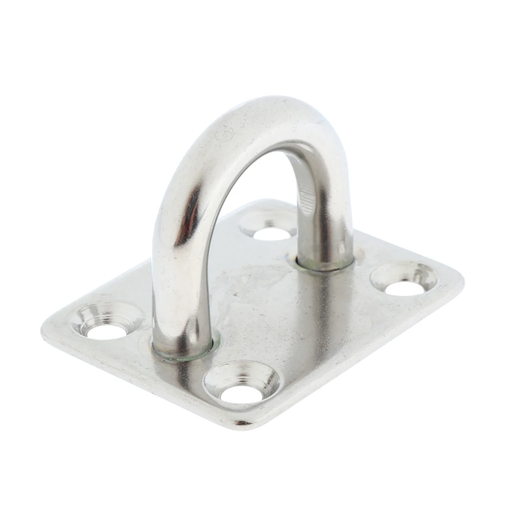 Performance Stainless Steel 8mm Pad Eye Plate Square Marine Deck Hardware